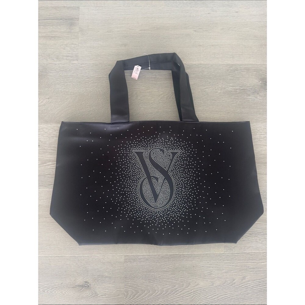 Victoria's Secret Black Tote with Crystal VS Logo